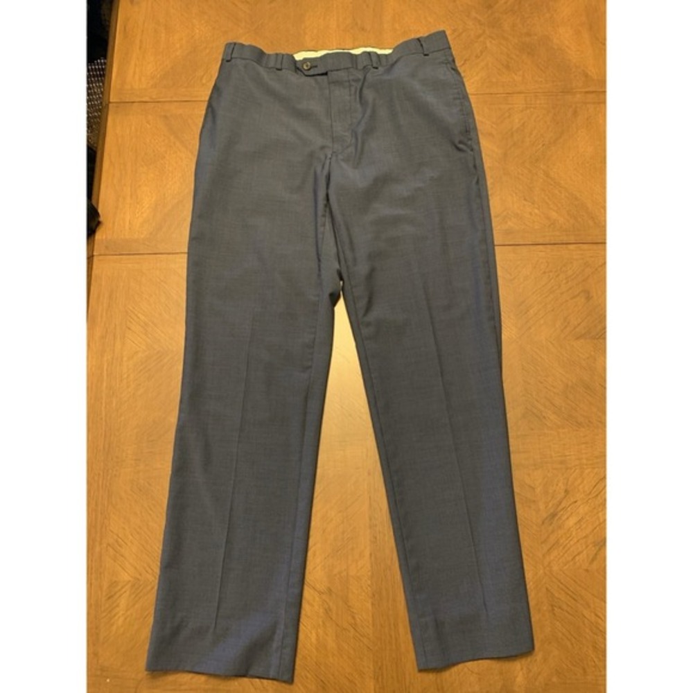 Brooks Brothers Men's Classic fit Dress Pants 34x30.5 Blue Wool blend - Picture 2 of 16